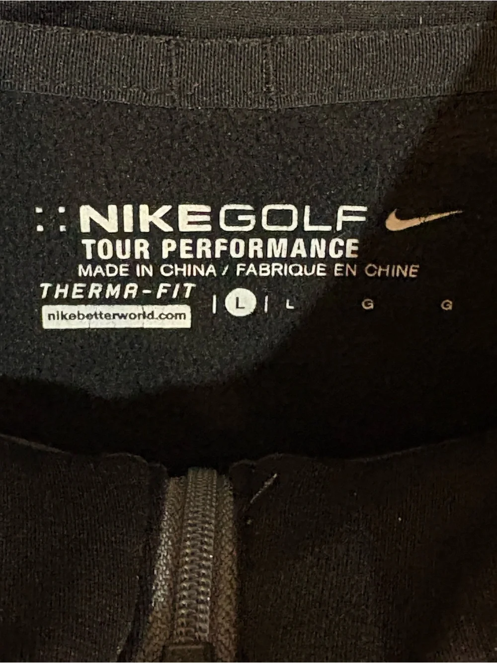 Nike Performance Therma-fit Men's Black Quarter-Zip Pullover L